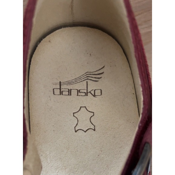 Dansko Mae Red Burnished Suede Mary Jane SZ: 42 EU 11.5-12 US NWOB - Picture 11 of 12